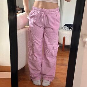 NWT! Old Navy pink mid rise cargo pants